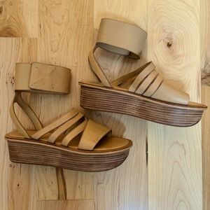 Leon Max Jaime Ankle Strap Platform Leather Sandals